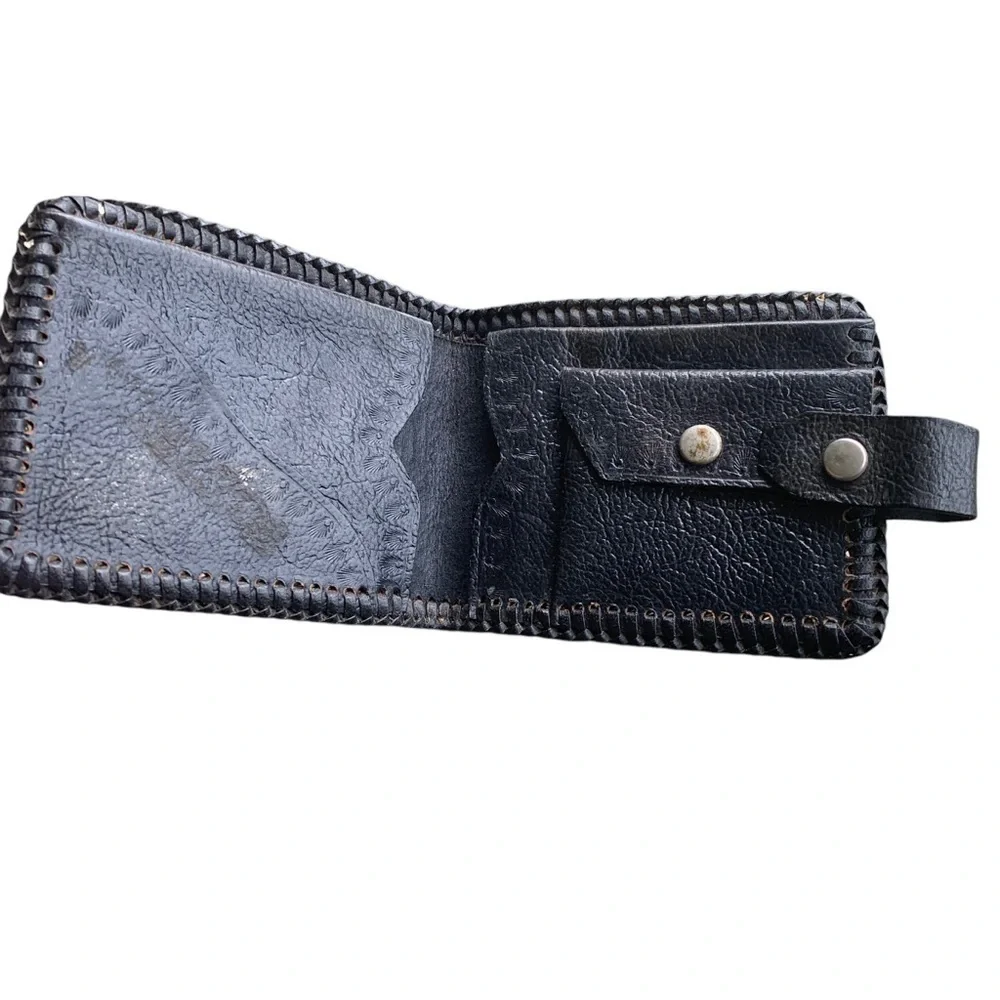 Vintage Tooled Leather Horse Wallet Bifold